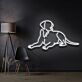 liegender Hund LED-Neonschild Wohnzimmer Haustierladen
