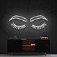 Geschlossene Augen mit Wimpern LED-Neonschild für Wohnzimmer oder Schlafzimmer
