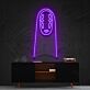 Abstrakte Figurenmaske LED Neonschild als stilvolle Wanddekoration
