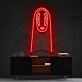 Abstrakte Figurenmaske LED Neonschild als stilvolle Wanddekoration