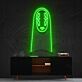 Abstrakte Figurenmaske LED Neonschild als stilvolle Wanddekoration