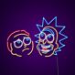 Neon Umriss zweier Comicfiguren LED-Neonschild für Gamingzimmer und Wohnzimmer