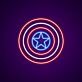 Geometrisches Stern Motiv LED Neonschild als moderne Wanddekoration