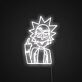 Rick LED-Neonschild mit frecher Handgeste