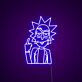 Rick LED-Neonschild mit frecher Handgeste