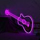 Akustikgitarre LED-Neonschild Musikstudio Wohnzimmer