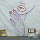 Abstraktes Gesicht mit Hand und Lippen LED-Neonschild Wohnzimmer Studio