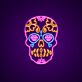 Buntes Totenkopf LED Neonschild im mexikanischen Stil kunstvolle Neon Wanddeko für Party Bar oder Wohnzimmer