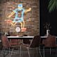 Fußballspieler mit Ball LED-Neonschild für Sportbar Wohnzimmer