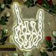 Skelett Hand Rockgeste LED-Neonschild für Bar Club