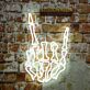 Skelett Hand Rockgeste LED-Neonschild für Bar Club
