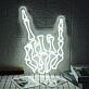 Skelett Hand Rockgeste LED-Neonschild für Bar Club