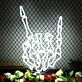 Skelett Hand Rockgeste LED-Neonschild für Bar Club