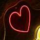 Romantisches Mädchen Motiv LED Neonschild mit Herzen warme Neon Wanddekoration für Schlafzimmer Wohnzimmer oder Geschenkidee