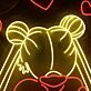 Romantisches Mädchen Motiv LED Neonschild mit Herzen warme Neon Wanddekoration für Schlafzimmer Wohnzimmer oder Geschenkidee