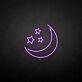 Mond und Sterne als LED-Neonschild