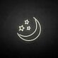 Mond und Sterne als LED-Neonschild