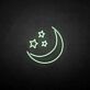 Mond und Sterne als LED-Neonschild