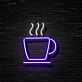 Kaffeetasse mit Dampf LED-Neonschild für Café Küche