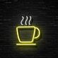 Kaffeetasse mit Dampf LED-Neonschild für Café Küche