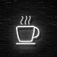 Kaffeetasse mit Dampf LED-Neonschild für Café Küche
