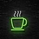 Kaffeetasse mit Dampf LED-Neonschild für Café Küche