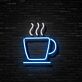 Kaffeetasse mit Dampf LED-Neonschild für Café Küche