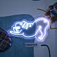 Yoga Katze LED-Neonschild Wohnzimmer Yoga Studio