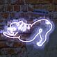 Yoga Katze LED-Neonschild Wohnzimmer Yoga Studio