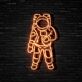 Astronaut LED-Neonschild Wohnzimmer Gamingzimmer