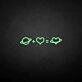 Planet und Herz Symbol LED-Neonschild Wohnzimmer Schlafzimmer