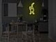 Katze von hinten LED-Neonschild für Wohnzimmer Küche