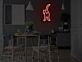 Katze von hinten LED-Neonschild für Wohnzimmer Küche