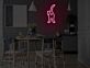 Katze von hinten LED-Neonschild für Wohnzimmer Küche