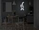 Katze von hinten LED-Neonschild für Wohnzimmer Küche