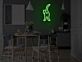 Katze von hinten LED-Neonschild für Wohnzimmer Küche