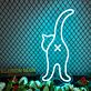 Katze von hinten LED-Neonschild für Wohnzimmer Küche