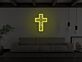 Kreuz mit floralen Mustern LED-Neonschild Wohnzimmer Dekoration