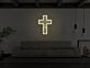 Kreuz mit floralen Mustern LED-Neonschild Wohnzimmer Dekoration