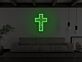 Kruzifix LED-Neonschild mit Christusfigur