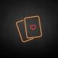 Spiel der Liebe LED-Neonschild mit Kartenmotiv