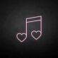 Musiknote mit Herzen LED-Neonschild Wohnzimmer Musikstudio