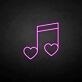 Musiknote mit Herzen LED-Neonschild Wohnzimmer Musikstudio