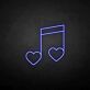 Musiknote mit Herzen LED-Neonschild Wohnzimmer Musikstudio