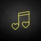 Musiknote mit Herzen LED-Neonschild Wohnzimmer Musikstudio
