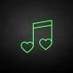 Musiknote mit Herzen LED-Neonschild Wohnzimmer Musikstudio