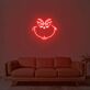 grimmiges Cartoon-Gesicht LED-Neonschild für Wohnzimmer oder Gamingzimmer