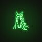 Pferdekopf LED-Neonschild Wohnzimmer Reitstall