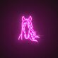 Pferdekopf LED-Neonschild Wohnzimmer Reitstall