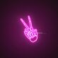 Skelett-Hand mit Victory Zeichen LED-Neonschild für Bar Club